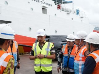 Direktur Komersial Pelindo, Drajat Sulistyo saat berada di Pelindo Regional 4 Makassar