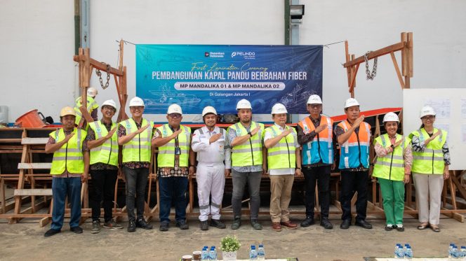 
 Seremoni Keel Laying dua unit kapal pandu. Foto istimewa/PSM