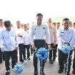 Menko AHY dan Menhub di sela peresmian Pelabuhan Penyeberangan