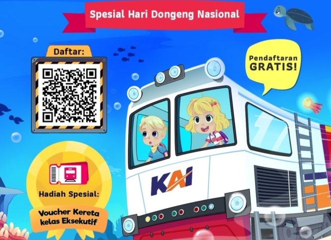 
					KAI Daop 1 Gelar Lomba Dongeng Anak Spesial Hari Dongeng Nasional, Angkat Tema “Riri – Tiket Emas dan Kereta Ajaib”
