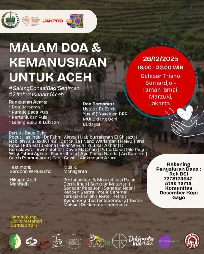 
 Seni, Doa, dan Solidaritas Menyatu di TIM Peringati 21 Tahun Tsunami Aceh