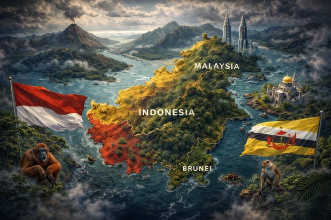 
 Keunikan Kalimantan – Satu Pulau, Tiga Negara