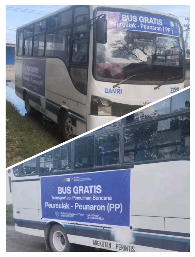 
 Foto istimewa kolase Bus DAMRI