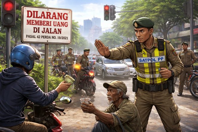 
 Satpol PP Pontianak Imbau Warga Tak Memberi Uang di Jalan