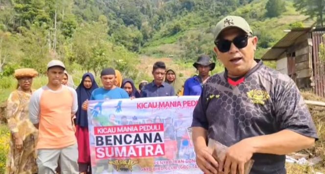 
 Pecinta Kicau Mania Salurkan Bantuan Ratusan Juta untuk Korban Bencana di Aceh Tengah