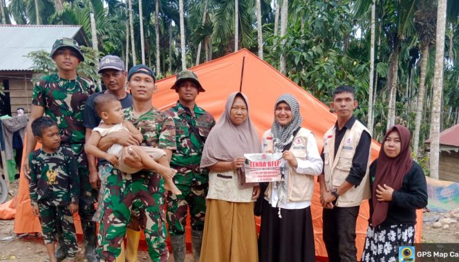 
 BFLF Dampingi Distribusi dan Pemasangan Tenda Family BNPB di Desa Lubuk Pusaka