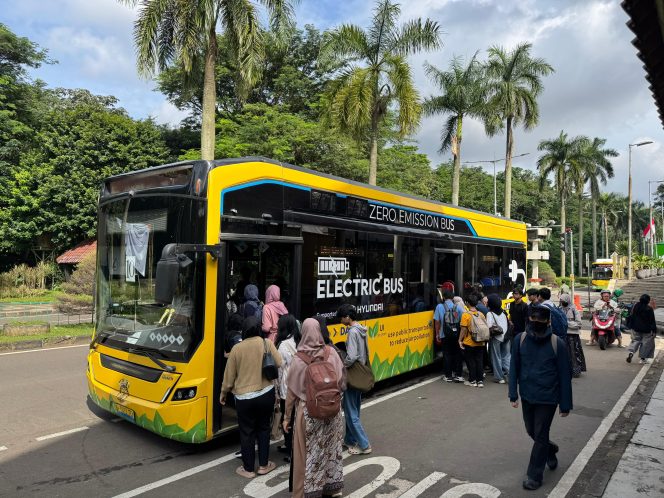 
 Dukung Net Zero Emission, DAMRI Hadirkan Bus Listrik untuk Layanan Bikun UI