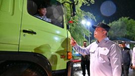 Menhub bincang dengan pengemudi angkutan barang