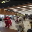 Atraksi Barongsai di Bandara API
