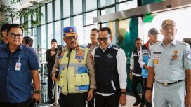 Dirut ASDP berbincang dengan Kakorlantas di Pelabuhan Bakauheni