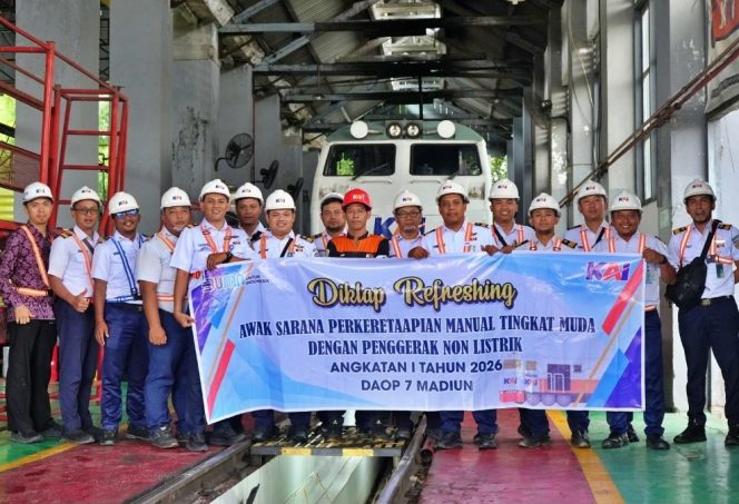 
 KAI Daop 7 Madiun Tingkatkan Kesiapan Awak KA Sambut Lonjakan Lebaran 2026