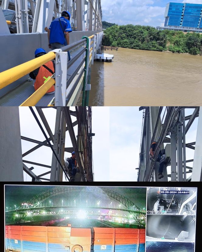 
 Perkuat Keselamatan, SPJM Pasang Fasilitas Safety Baru di Jembatan Mahakam Samarinda