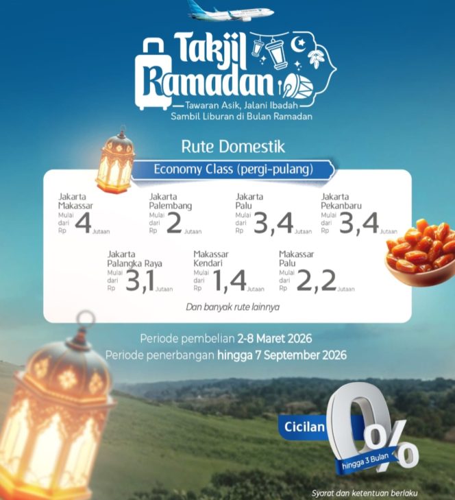 
 Jelang Lebaran, Garuda Indonesia Hadirkan Program Diskon Tiket hingga 20%