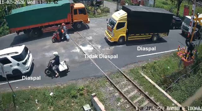 Salah satu Perlintasan sebidang
