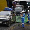 Kendaraan pemudik turun dari kapal penyeberangan (dok/asdp)