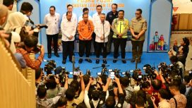 Konferensi Pers usai Pembukaan Posko Angkutan Lebaran Terpadu