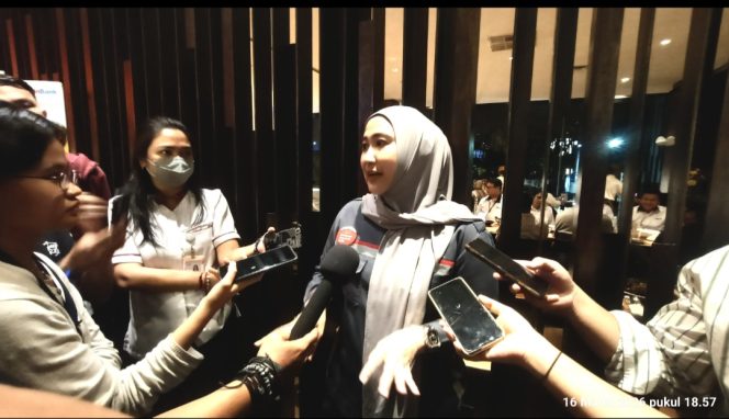 
 General Manager Corporate Secretary KCIC, Eva Chairunisa, saat pemaparan angkutan lebaran 