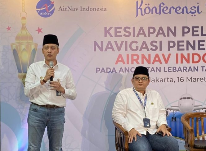 
 Dirop AirNav saat paparan Kesiapan Angkutan Lebaran
