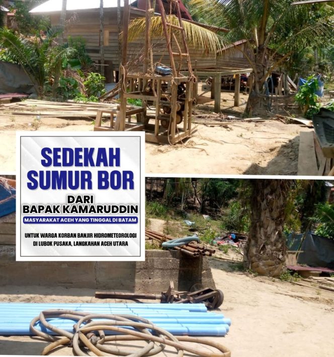 
 Sedekah Sumur Bor ke-8 Dimulai, Warga Bidari Aceh Utara Sambut Harapan Baru