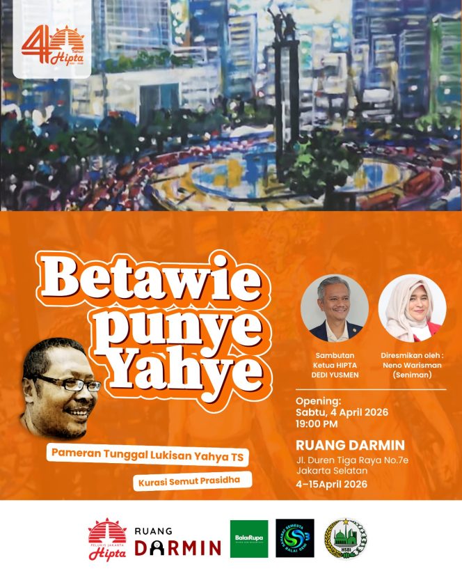 
 Di Galery Ruang Darmin, Yahya TS Tegaskan Identitas Betawi Lewat Pameran “Betawie Punye Yahye”