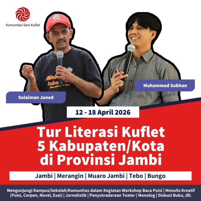 
 Komunitas Seni Kuflet Gelar Tur Literasi Sumatera di Jambi, Sasar Kampus hingga Komunitas