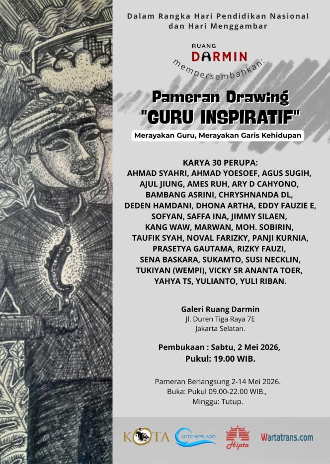 
 Pameran “Guru Inspiratif” di Ruang Darmin Akan Hadirkan Tafsir Visual tentang Peran Guru