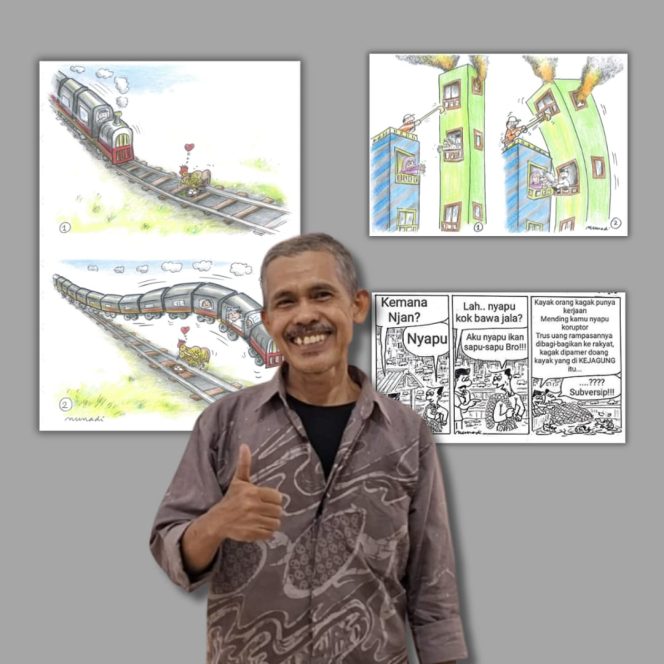 
 Canda Jakarta dalam Goresan Munadi, Kartun Jadi Cermin Sosial di JAKARTUN 2026