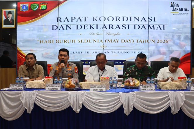 
 Polres Pelabuhan Tanjung Priok, Gelar Deklarasi Damai Jelang Hari Buruh  