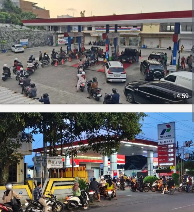 
 Panic Buying BBM Terjadi di Jawa Tengah, Antrean Capai Ratusan Meter