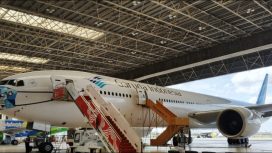 Maskapai Garuda Indonesia di Hanggar GMFI
