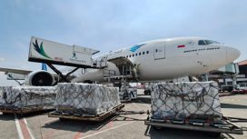 Armada Garuda Indonesia dengan 15 ton Logistik untuk dikirim ke Jeddah