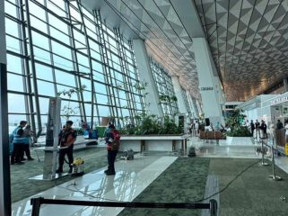 Suasana di Teeminal.3.Bandara Soetta usai gangguan yang sudah diatasi