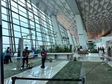 Suasana di Teeminal.3.Bandara Soetta usai gangguan yang sudah diatasi