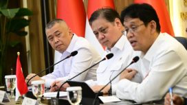 Menhub Dudy, Menko Airlangga, dan Menkeu Purbaya (BKIP)