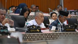 Menhub Dudy di Gedung DPR