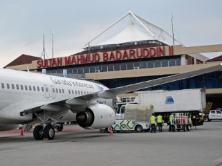Armada Garuda Indonesia di Bandara Palembang (dok)