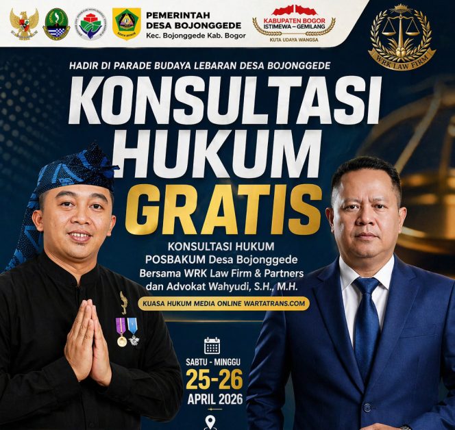 
 Konsultasi Hukum Gratis Hadir di Parade Budaya Lebaran Bojonggede 2026