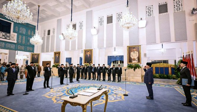 
 Presiden lantik pejabat setingkat Menteri dan Wamen di Istana (Ist/BPMI Setkab) 