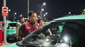 Dirjen Aan saat Sidak di Poll Taksi Green SM di Bekasi