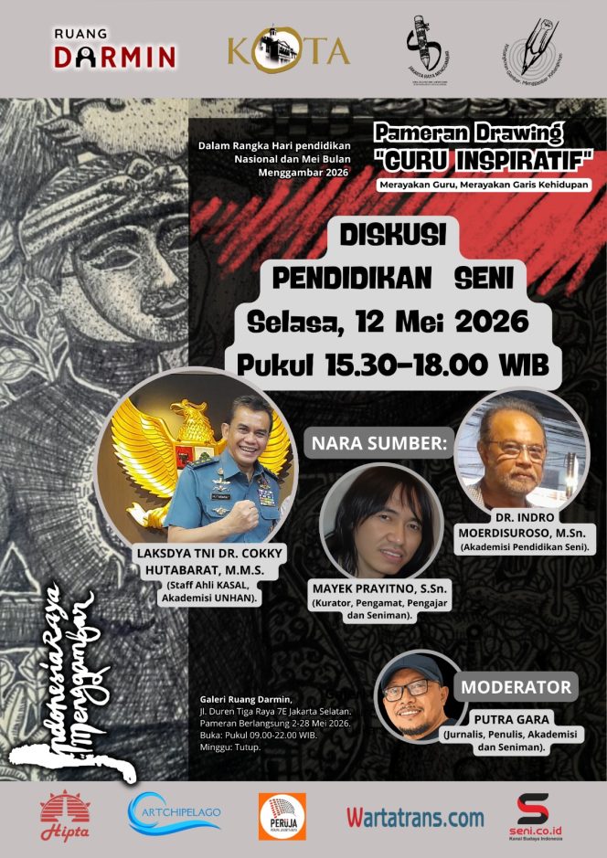 
 Diskusi Pendidikan Seni Digelar dalam Pameran “Guru Inspiratif” di Ruang Darmin Jakarta