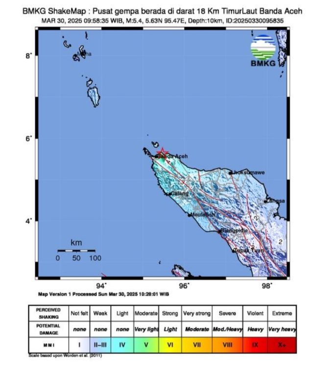 
 Aceh Kembali Diguncang Gempa Magnitudo 4,5, Warga Pesisir Sempat Panik