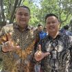 Ketua Bidang Perindustrian dan Perdagangan HIPMI Jabar Dede Saputra bersama Bupati Bogor Rudy Susmanto  