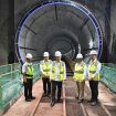 Wapres dan Menhub beserta Gubernur DKI Jakarta saat meninjau proyek pembangunan MRT Fase II