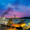 Kapal ferry ASDP di Pelabuhan