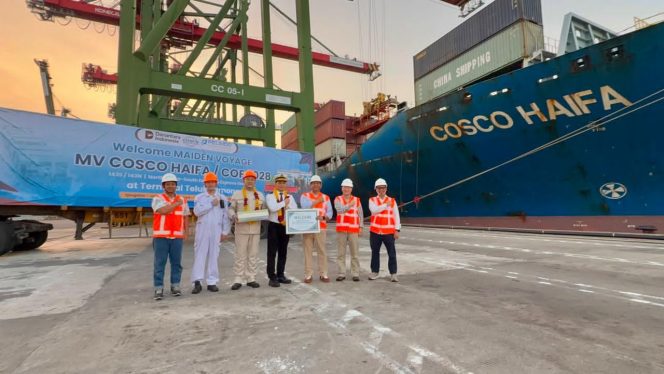 
 Dipercaya COSCO, Terminal Teluk Lamong Catat Pertumbuhan Arus Petikemas Internasional di Atas 90 Persen