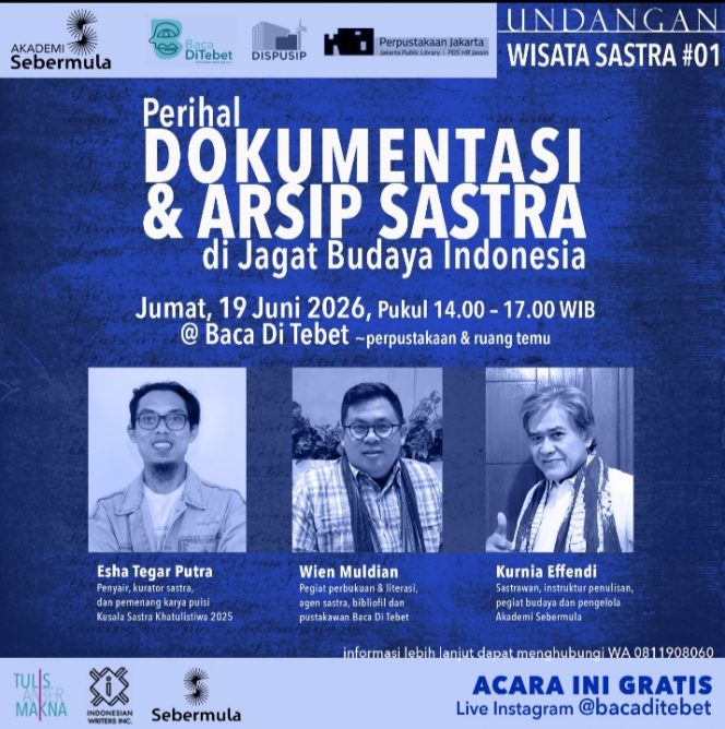 
 Wisata Sastra #01 Angkat Pentingnya Dokumentasi dan Arsip Sastra bagi Peradaban Bangsa