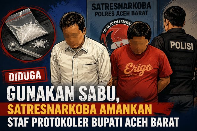 
 Diduga Gunakan Sabu, Satresnarkoba Amankan Staf Protokoler Bupati Aceh Barat 