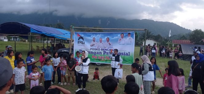 
 Trauma Healing Pasca Gempa,   Aksi Nyata PSI Sulteng di Lembantongoa