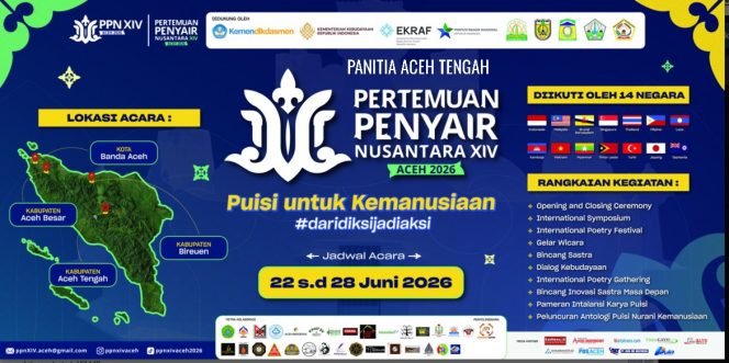 
 Pertemuan Penyair Nusantara XIV Resmi Dibuka di Aceh, Hadirkan Penyair dari 14 Negara