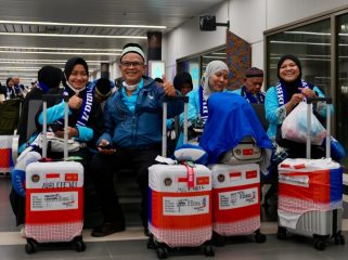 Jemaah haji sumringah setiba di Bandara Soekarno-Hatta